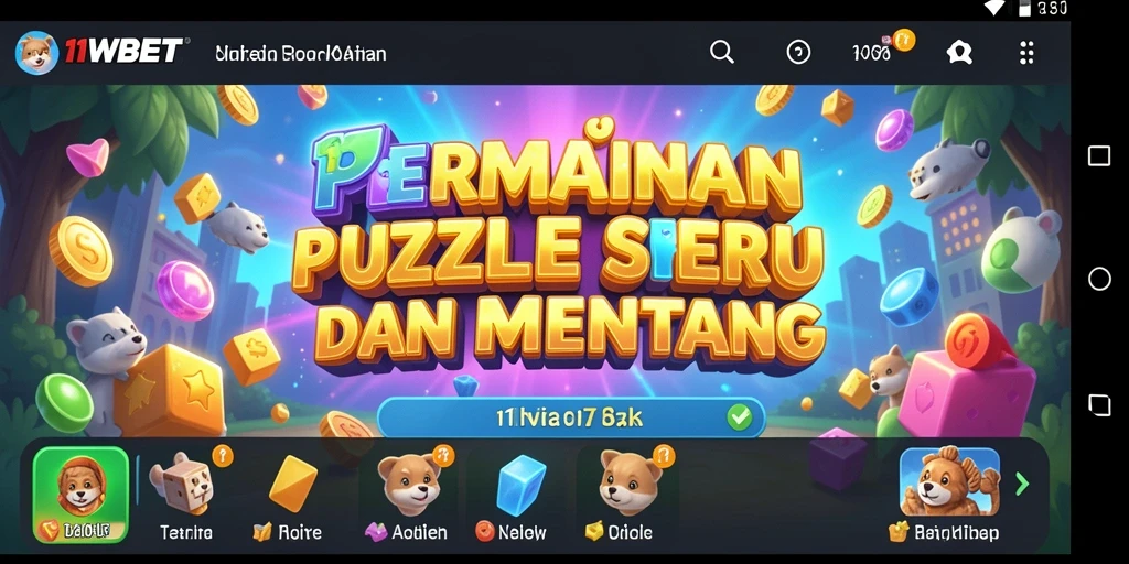 Screenshot gameplay 11WBET menampilkan tantangan puzzle yang menarik.