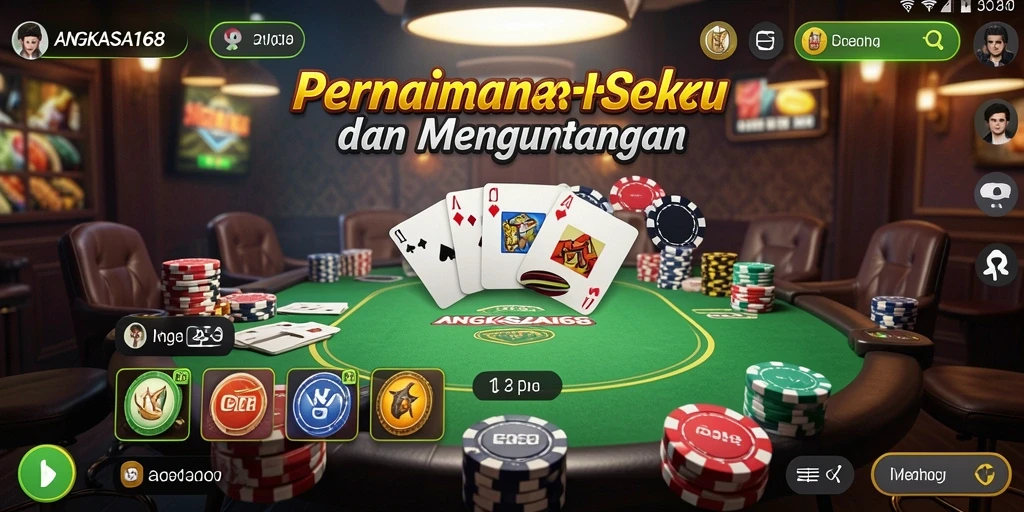 Screenshot ANGKASA168 menampilkan momen seru permainan Poker.