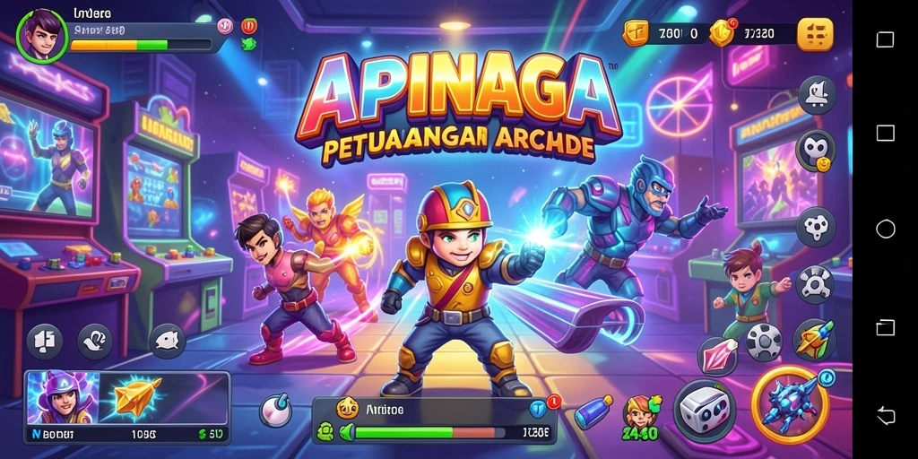 Tampilan gameplay seru dan penuh warna dari APINAGA.