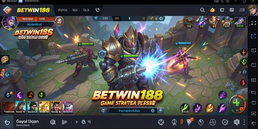 Screenshot menunjukkan pertempuran strategis di BETWIN188.