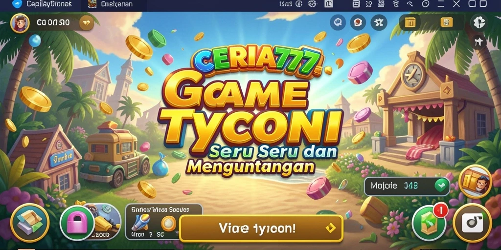 Screenshot CERIA777 menampilkan gameplay seru dan strategi bisnis yang menarik.