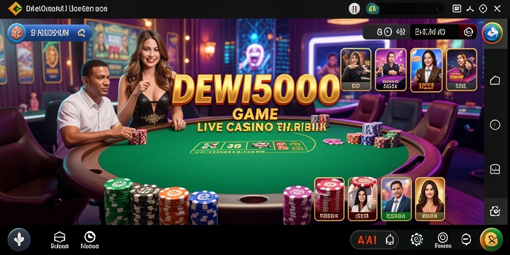 Gameplay menarik dari DEWI5000 dengan dealer live yang profesional.
