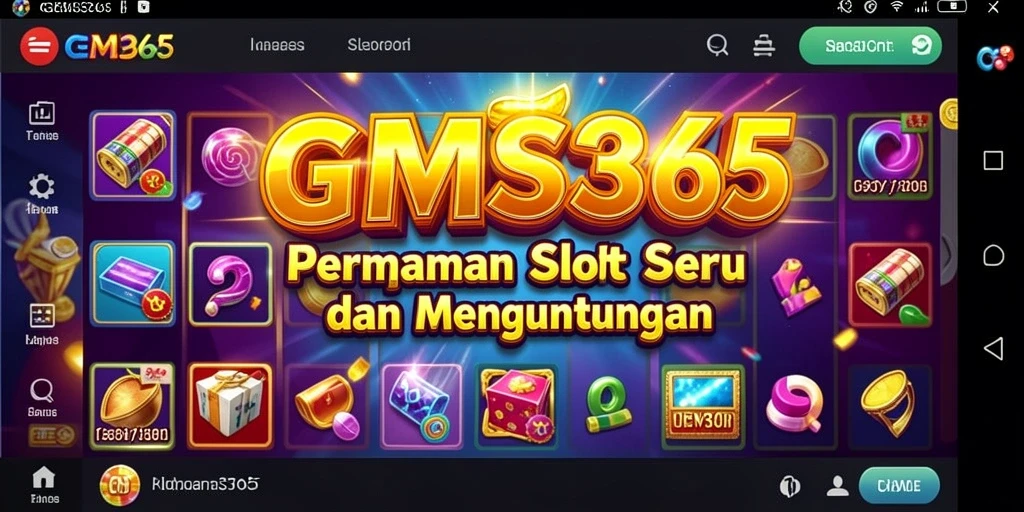Tampilan gameplay GEMS365 yang menarik pada permainan Slot.