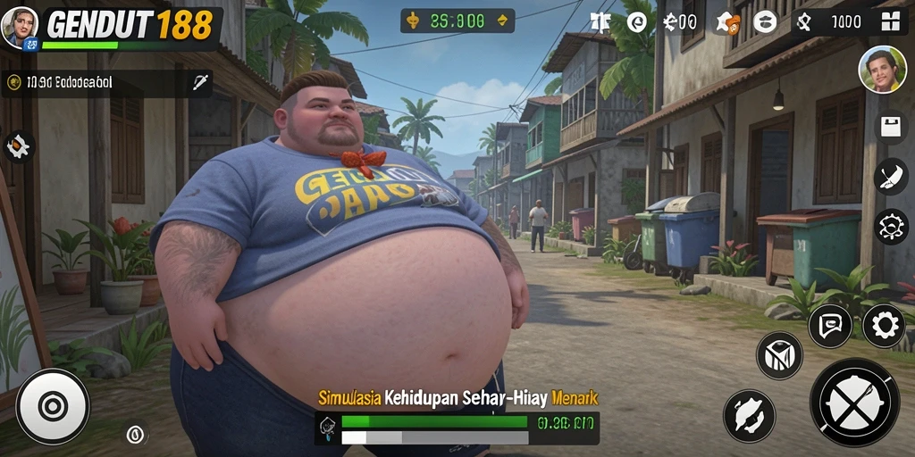 Screenshot menunjukkan gameplay menarik GENDUT188 dengan aktivitas simulation.