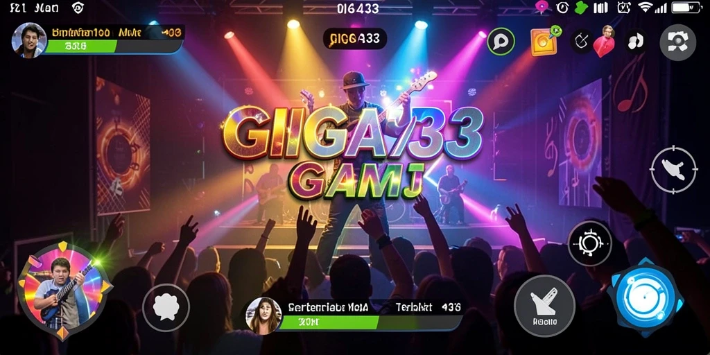 Screenshot GIGA33 menampilkan gameplay interaktif yang menarik dan penuh warna.