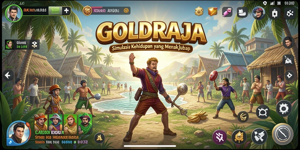 Tangkapan layar dari GOLDRAJA menampilkan interaksi gameplay yang menarik.