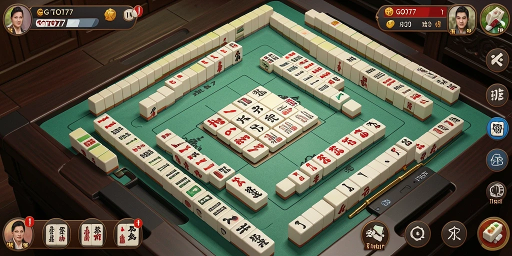 Tampilan gameplay permainan Mahjong di GOTO77 yang menyenangkan.