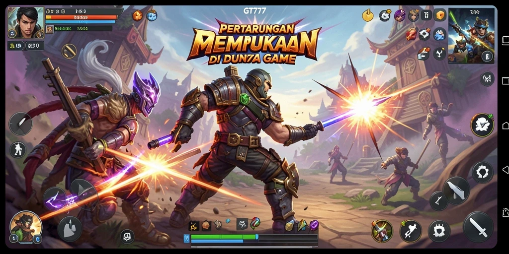 Gambaran aksi pertarungan mendebarkan di GT777.