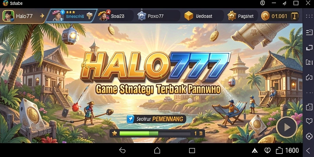 Tampilan menarik gameplay strategis HALO777 saat bersaing.