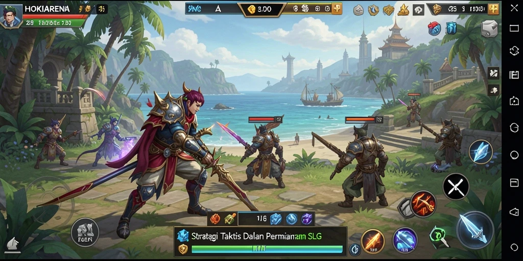 Tampilan gameplay HOKIARENA yang menegangkan dan strategis.