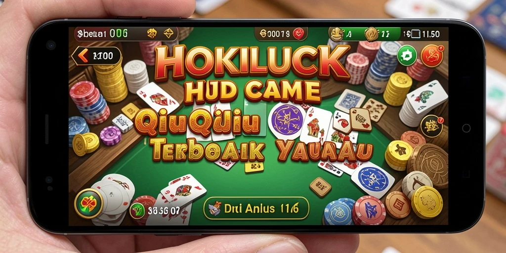 Screenshot gameplay HOKILUCK menampilkan suasana permainan QiuQiu yang seru.
