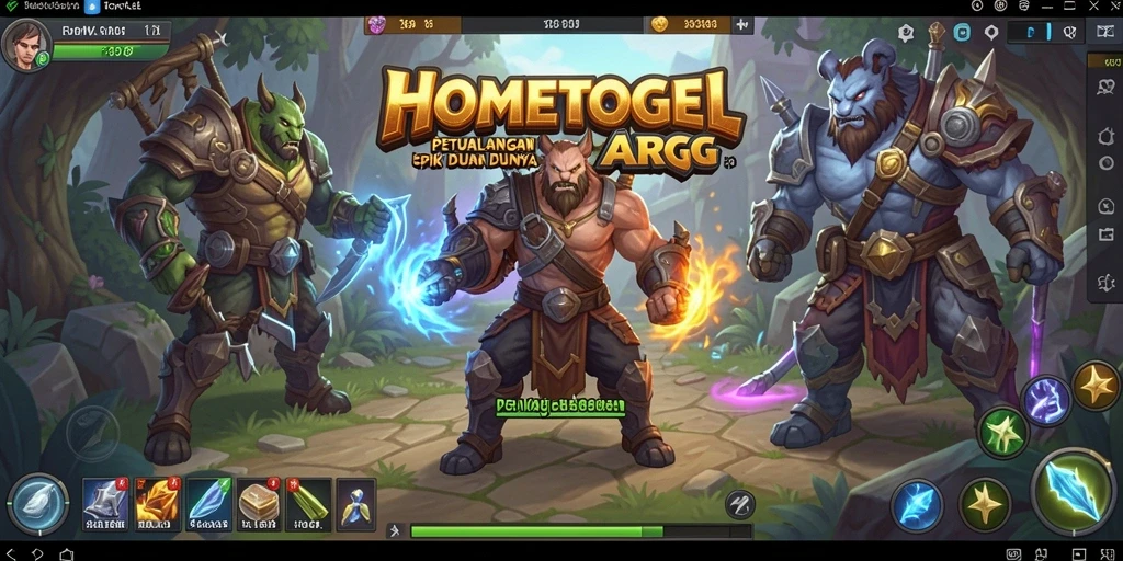 Screenshot gameplay HOMETOGEL menampilkan aksi pertarungan yang intens.