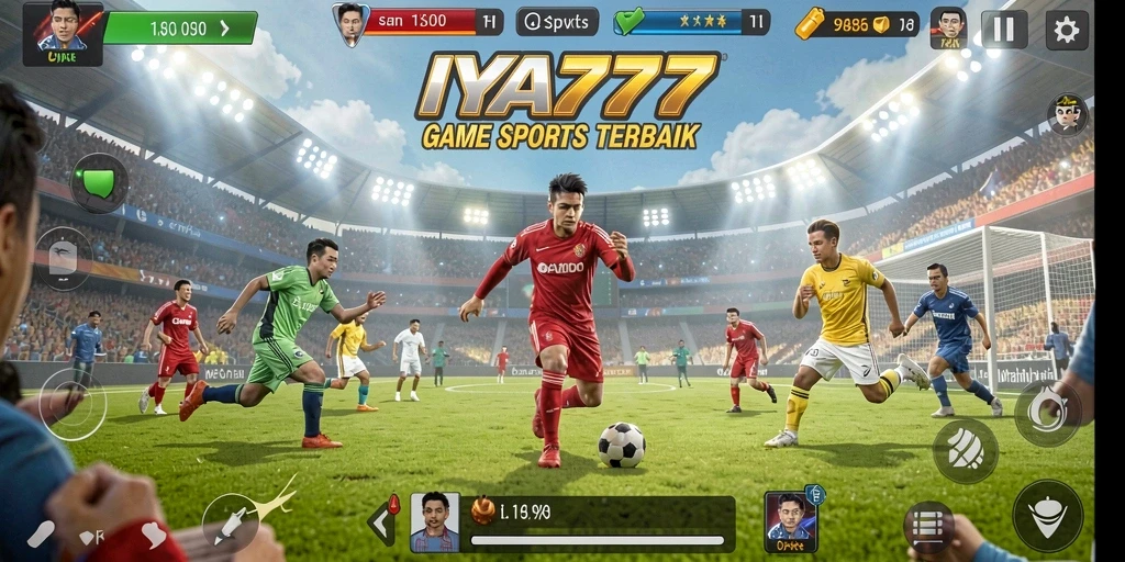 Tampilan gameplay seru dengan fitur olahraga interaktif.