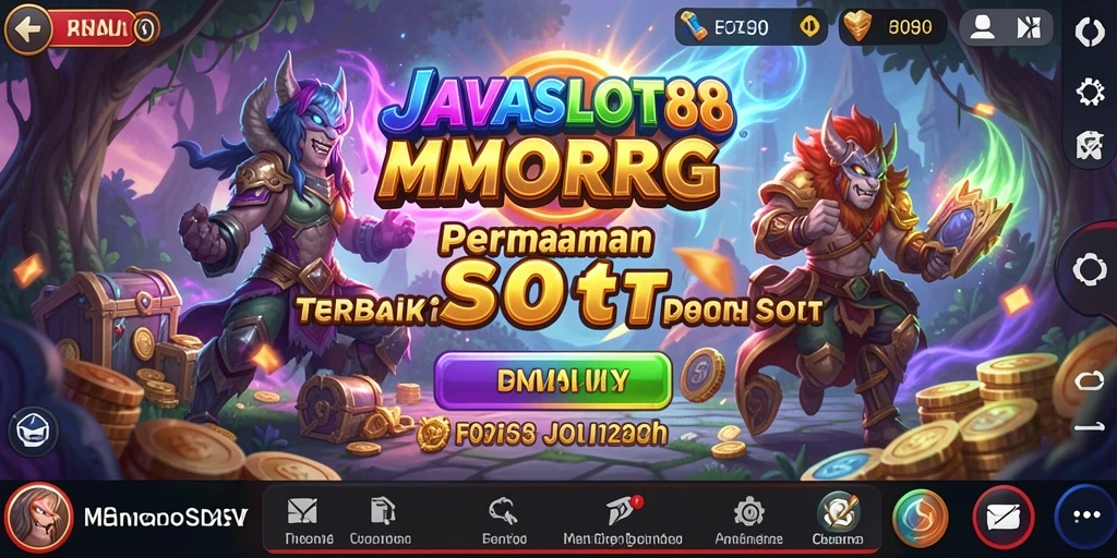Tangkapan layar JAVASLOT88 yang menunjukkan aksi seru dalam permainan MMORPG.