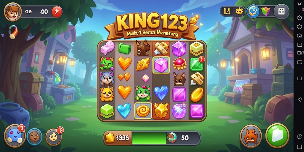 Screenshot KING123 menunjukkan gameplay yang seru dan penuh warna.