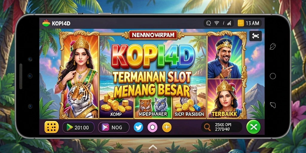 Tampilan gameplay KOPI4D yang seru dengan tema slot beragam.
