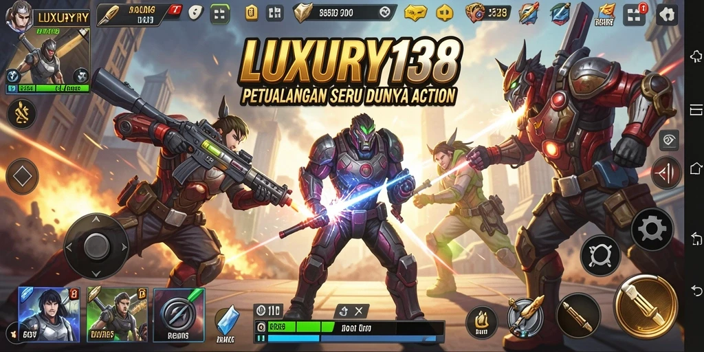 Tampilan gameplay mendebarkan dari LUXURY138 yang penuh aksi.