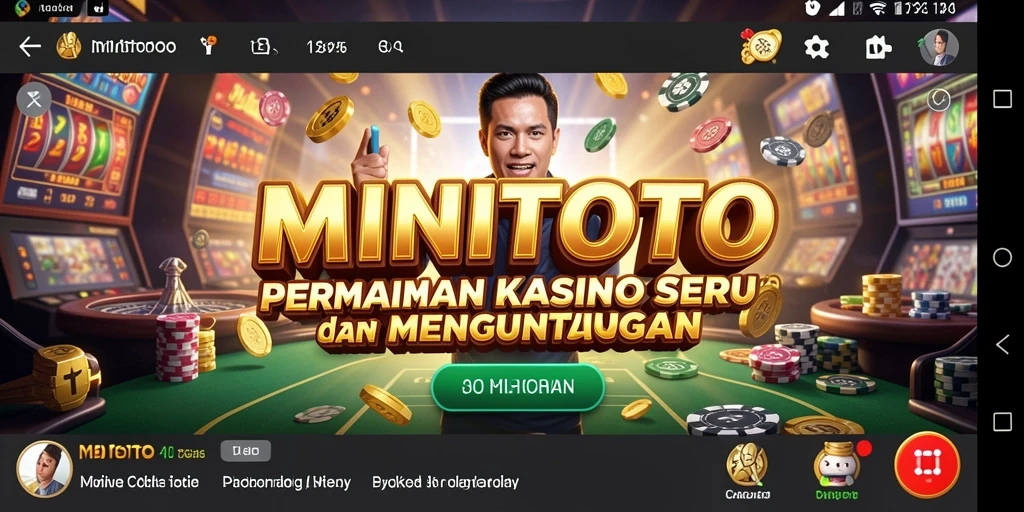 Tampilan gameplay yang menarik di aplikasi MINITOTO Kasino.