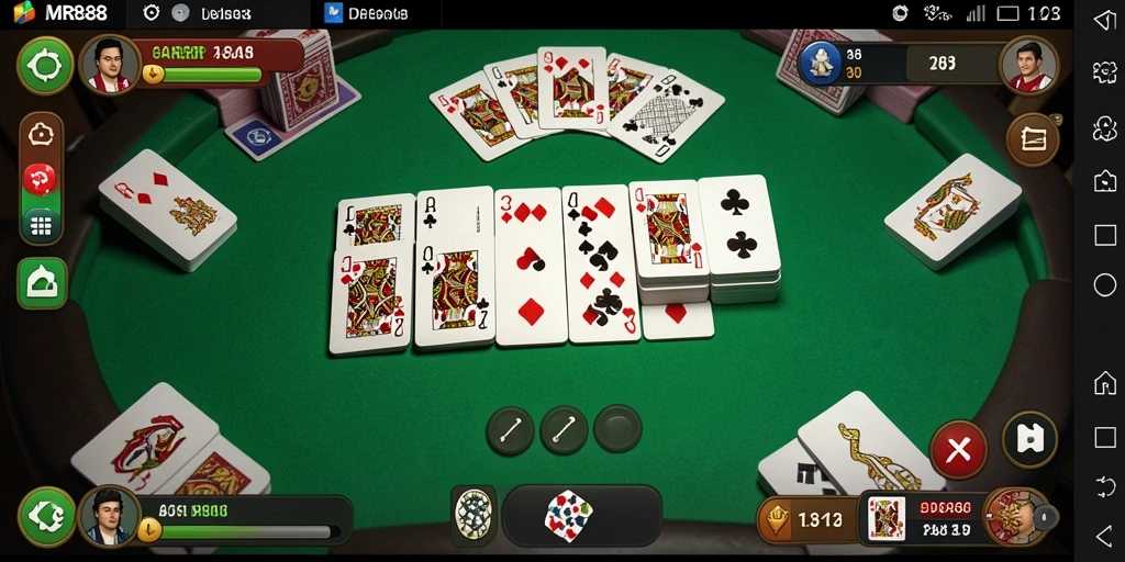 Tangkapan layar dari gameplay menegangkan MR888 dalam permainan Domino.