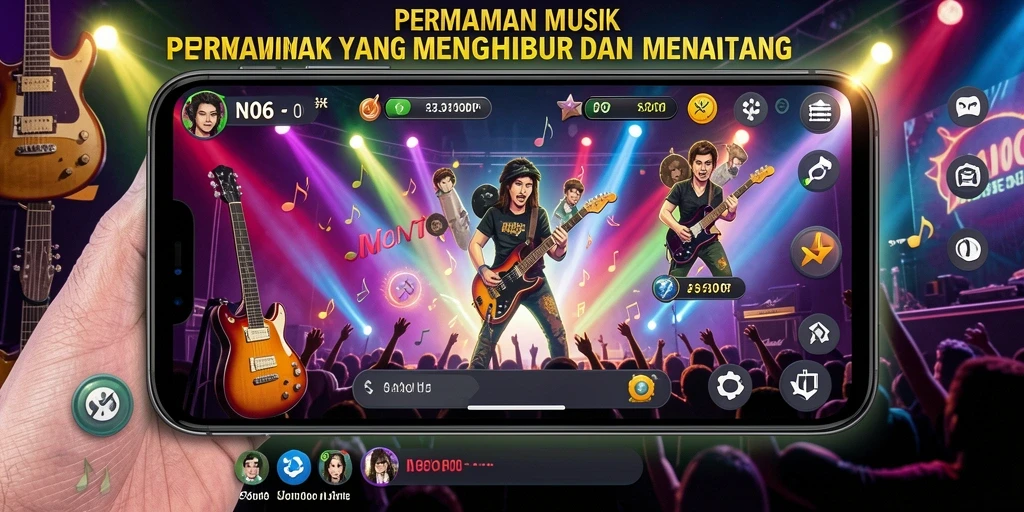 Tampilan screenshot utama N06 menunjukkan gameplay interaktif yang penuh warna.