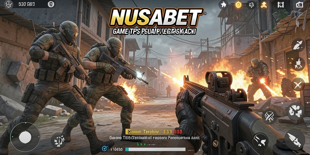 Screenshot gameplay NUSABET yang menampilkan pertempuran seru.