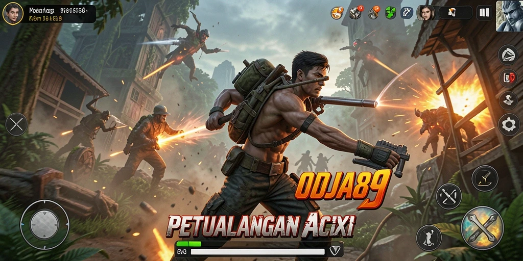 Screenshot utama OJA89 menampilkan aksi gameplay yang mendebarkan.