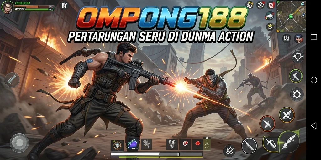 Tampilan aksi seru dalam gameplay OMPONG188 yang memukau.