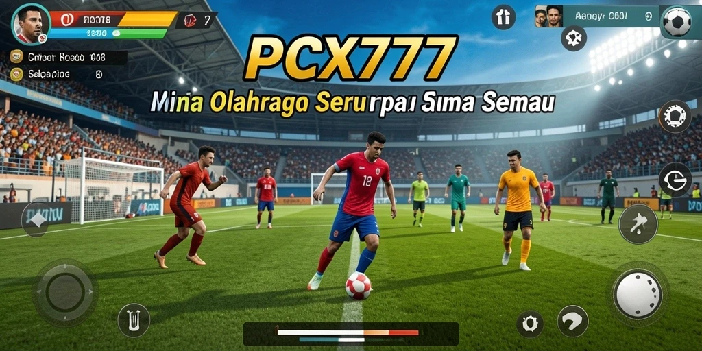 Gambaran gameplay seru di PCX777 dengan aksi olahraga yang mendebarkan.