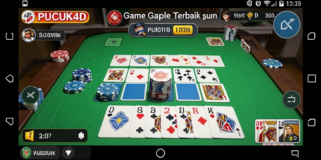 Gameplay seru Gaple di PUCUK4D dengan interaksi pemain.
