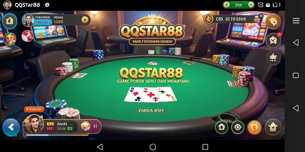 Tampilan gameplay Poker di QQSTAR88 yang menarik dan interaktif.