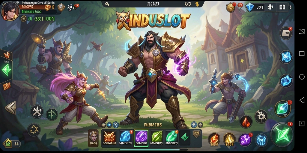 Tampilan gameplay RINDUSLOT yang mendebarkan dalam petualangan MMORPG.