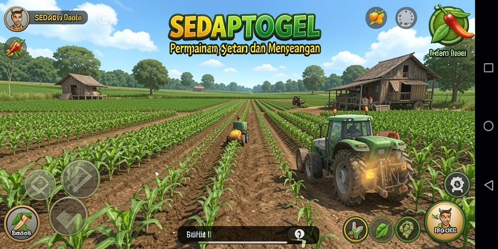 Tampilan gameplay SEDAPTOGEL yang menarik dan interaktif dalam pertanian.