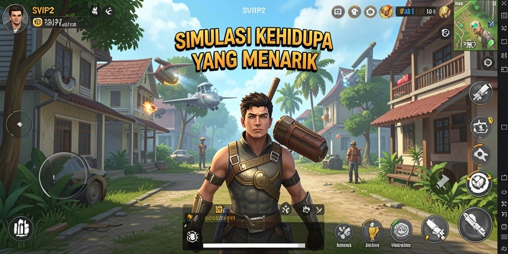 Tampilan gameplay SVIP2 yang penuh warna dan interaktif.