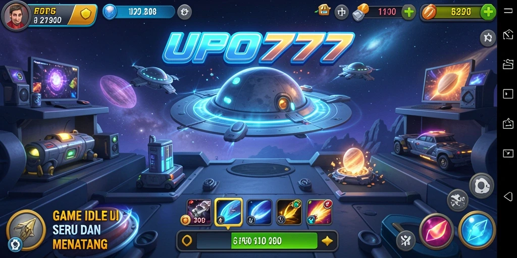 Screenshot gameplay UFO777 memperlihatkan aksi seru dalam mengelola koloni alien.