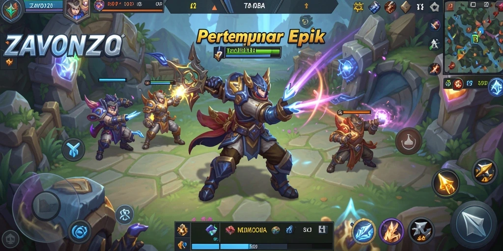 Tampilan permainan epik di ZAVONZO yang menarik dan adiktif.